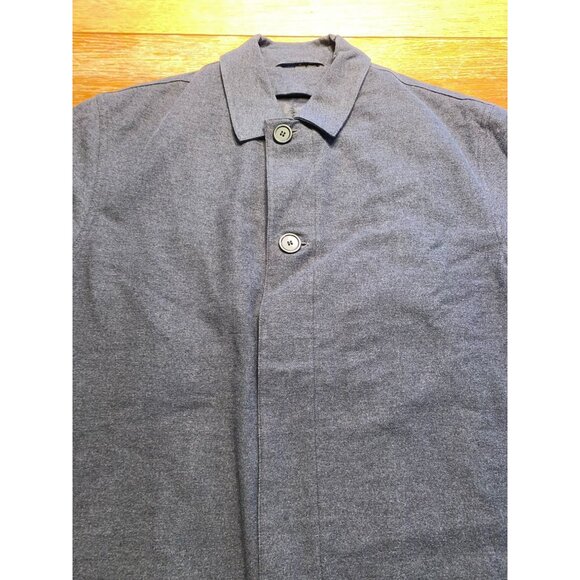 DKNY Mens Gray Wool Blend Button-Front Overcoat - Picture 3 of 9